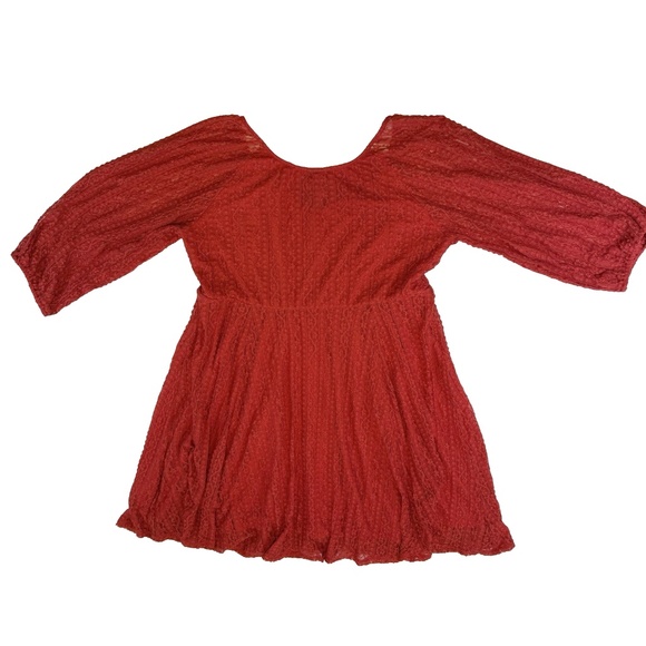 Torrid Plus Size 2 - 2X (18-20)  Mini Lace Fit Flare Dress Red 3/4 Sleeves NWT - Picture 11 of 16
